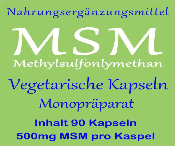 MSM Methylsulfonylmethan 90 Kapseln mit je 500mg